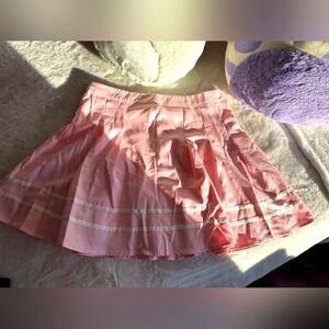 Pink Preppy Pleated Skirt